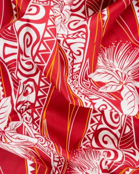 Polynesian fabric VAI Red - Tissushop